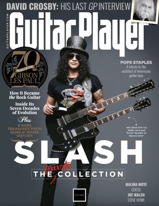 Slash adorns the cover of Guitar Player's May 2023 issue