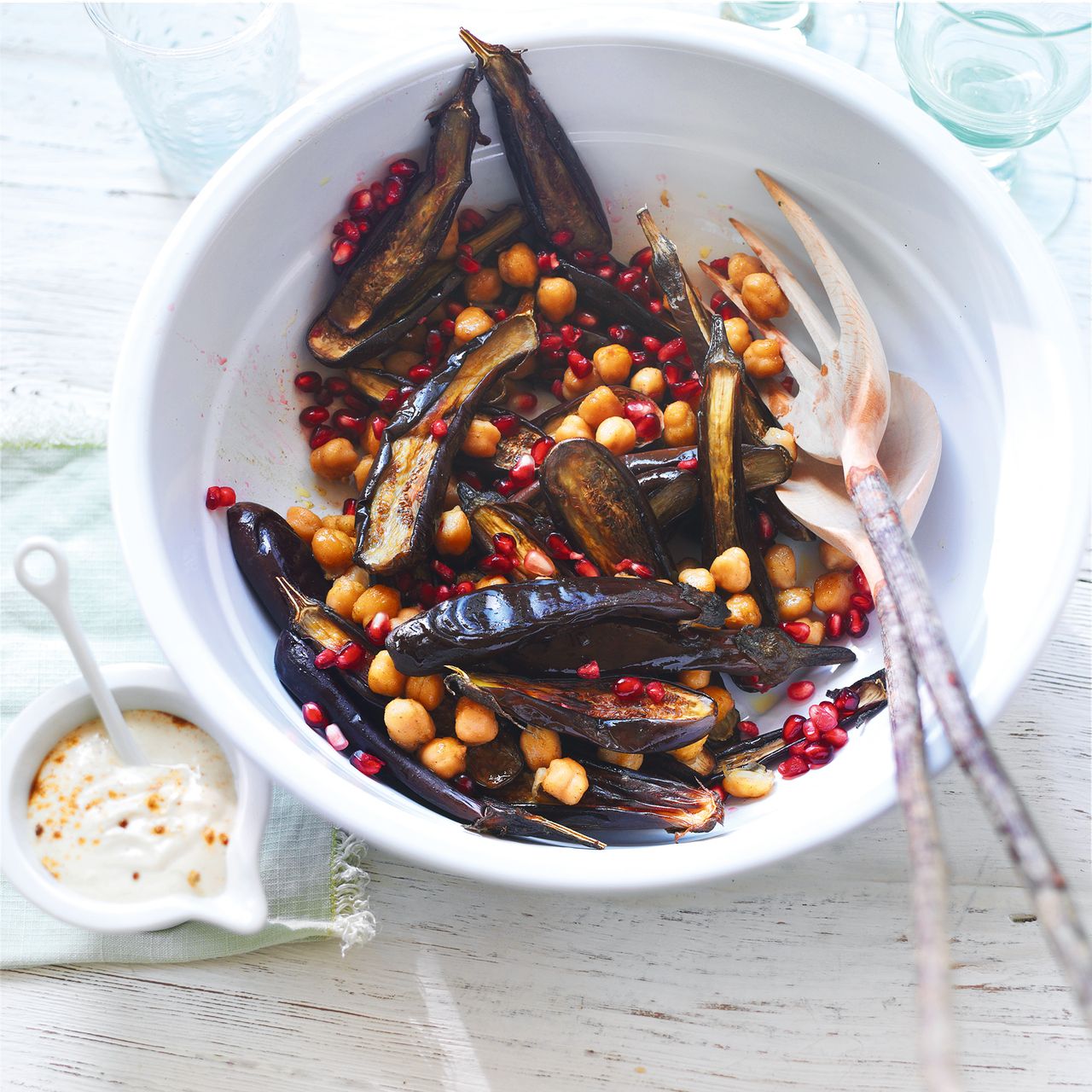 Chickpea and Aubergine Salad