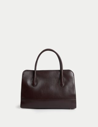 Faux leather briefcase