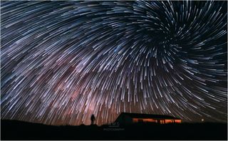 Star Trails Vortex Over Denmark