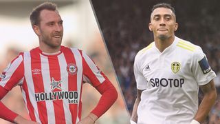 Christian Eriksen of Brentford and Raphinha of Leeds United could both feature in the Brentford vs Leeds live stream