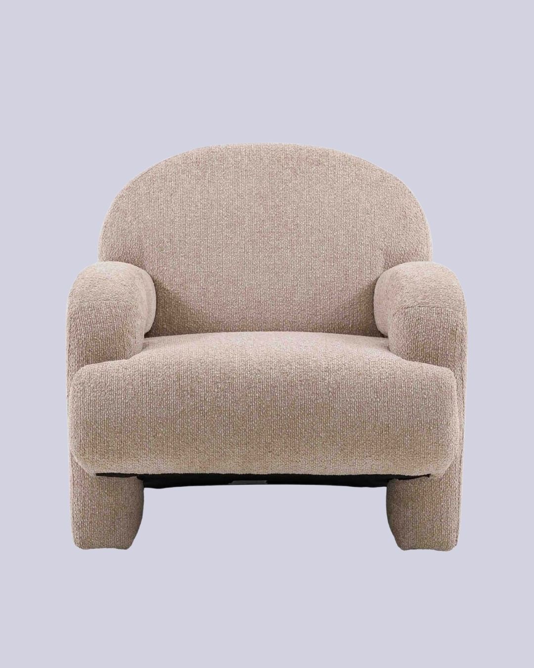 Retro Armchair against lilac background.