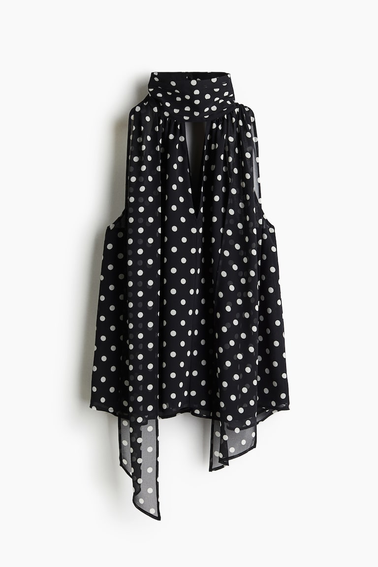 Top With Scarf Collar