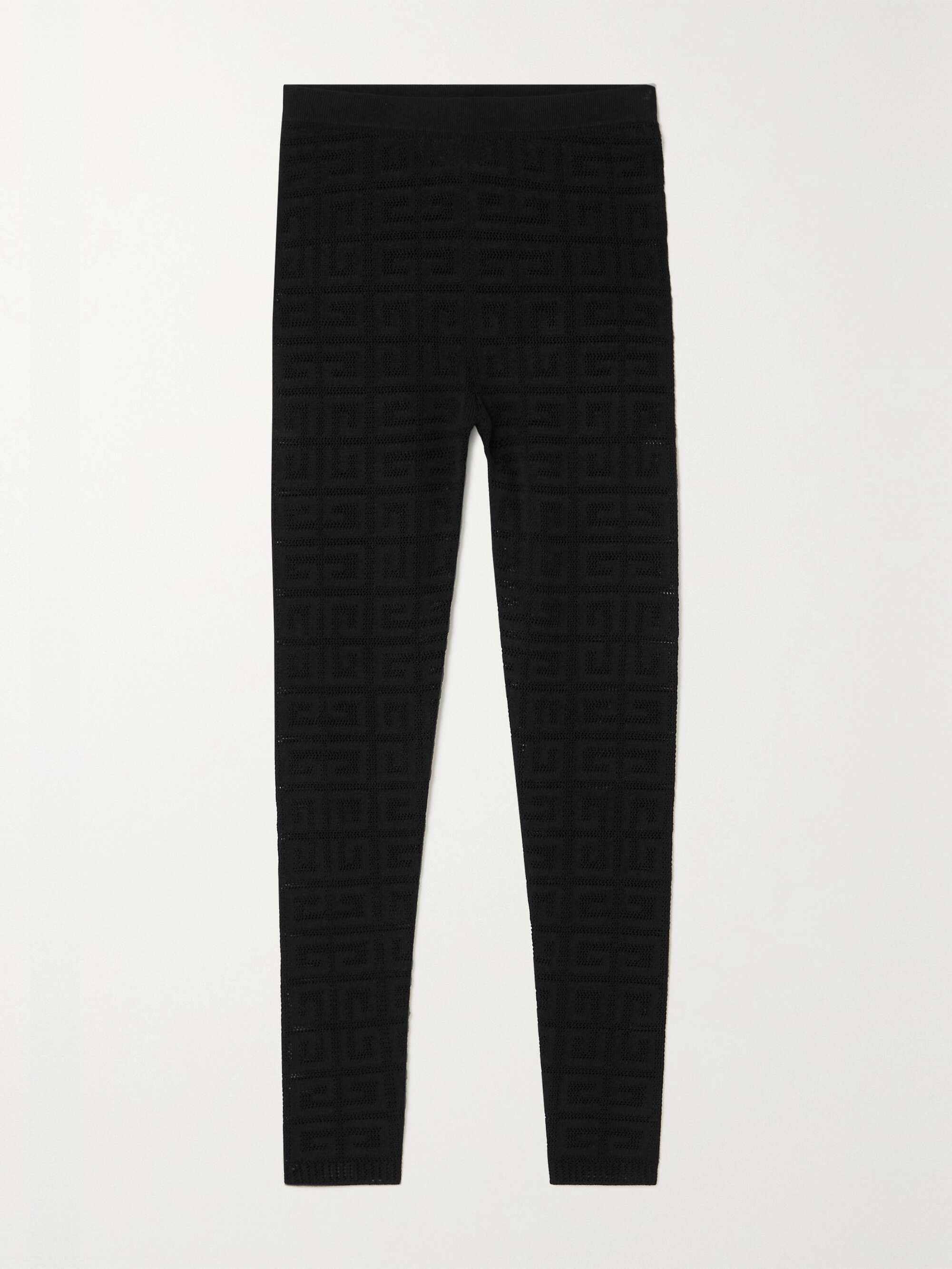 Pointelle Stretch-Knit Leggings