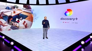 Discovery's David Zaslav announcing Discovery Plus