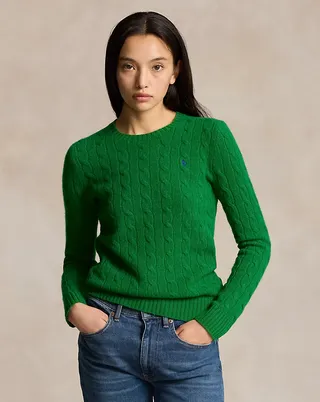 ralph lauren, Cable-Knit Wool-Cashmere Sweater