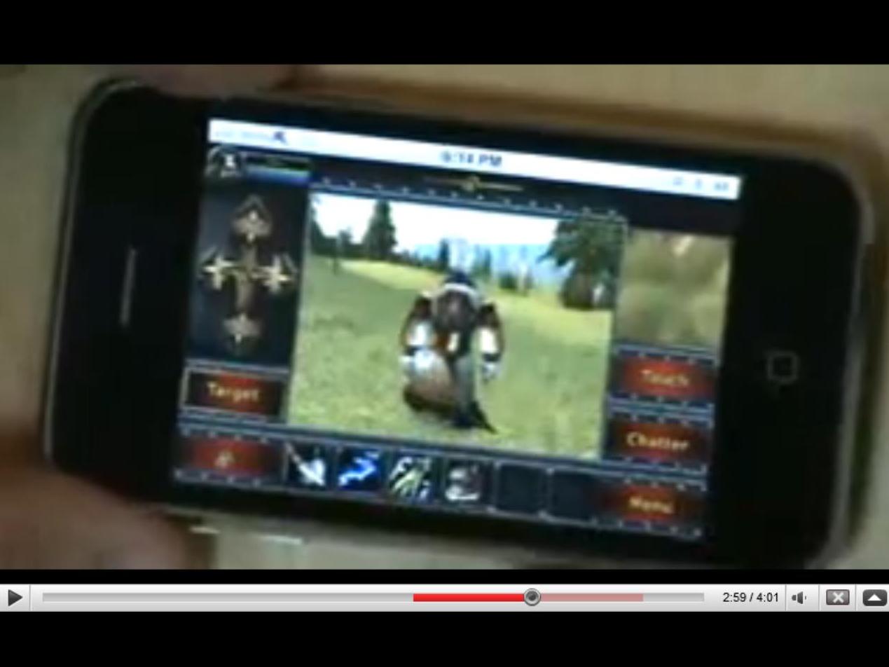 Vollee&#039;s World of Warcraft service on an iPhone