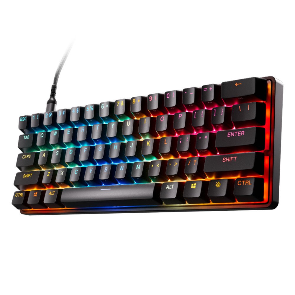 Render of the SteelSeries Apex Pro Mini (Gen 3) wired gaming keyboard.