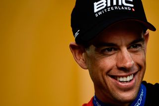 Richie Porte on stage at the 2018 Tour de France team presentation