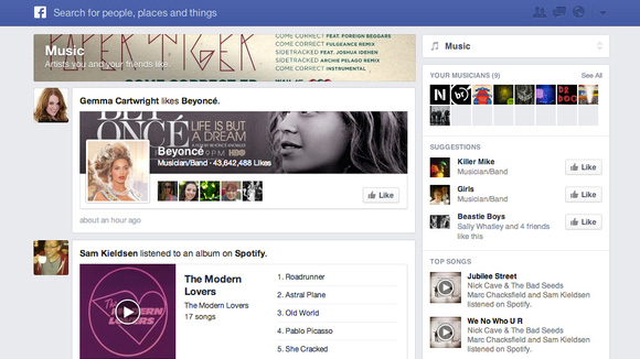 Facebook music tab