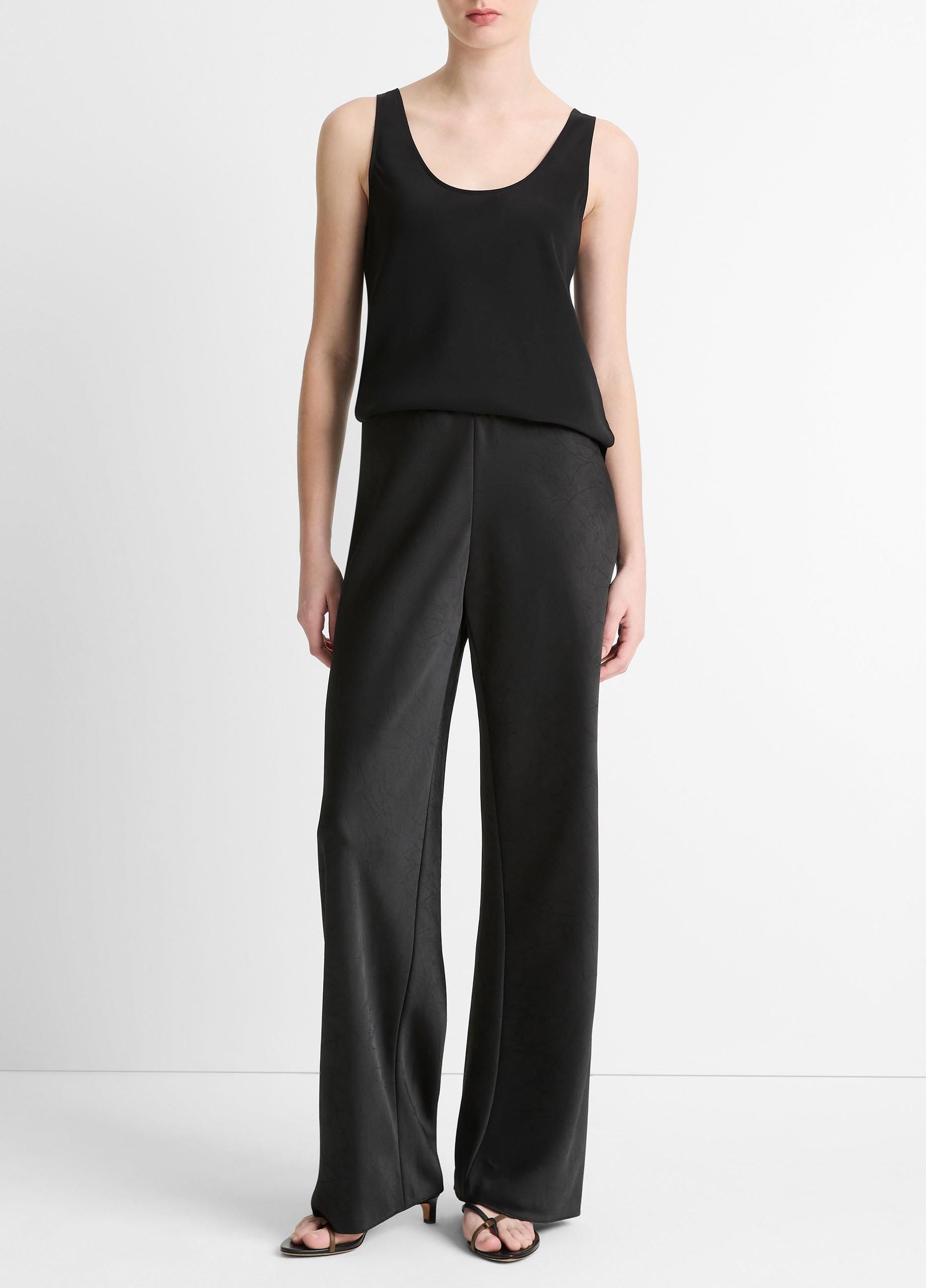 Colette High-Rise Fluid Satin Bias Pant