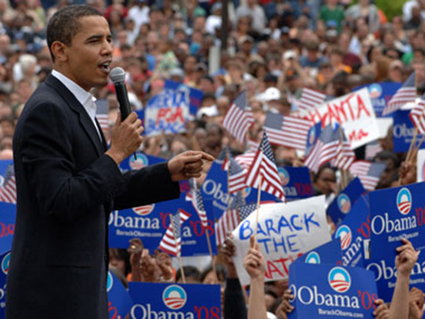 Obama rocks the crowd