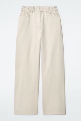 Wide-Leg Cotton Trousers