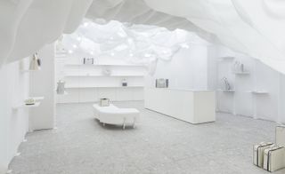 Milan boutique white interiors