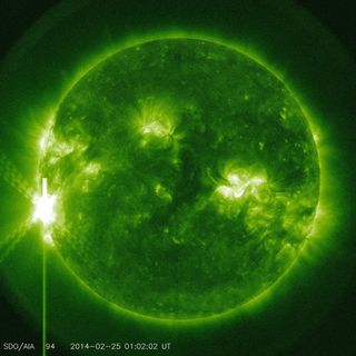 X 4.9 Flare in 94 Angstrom Light