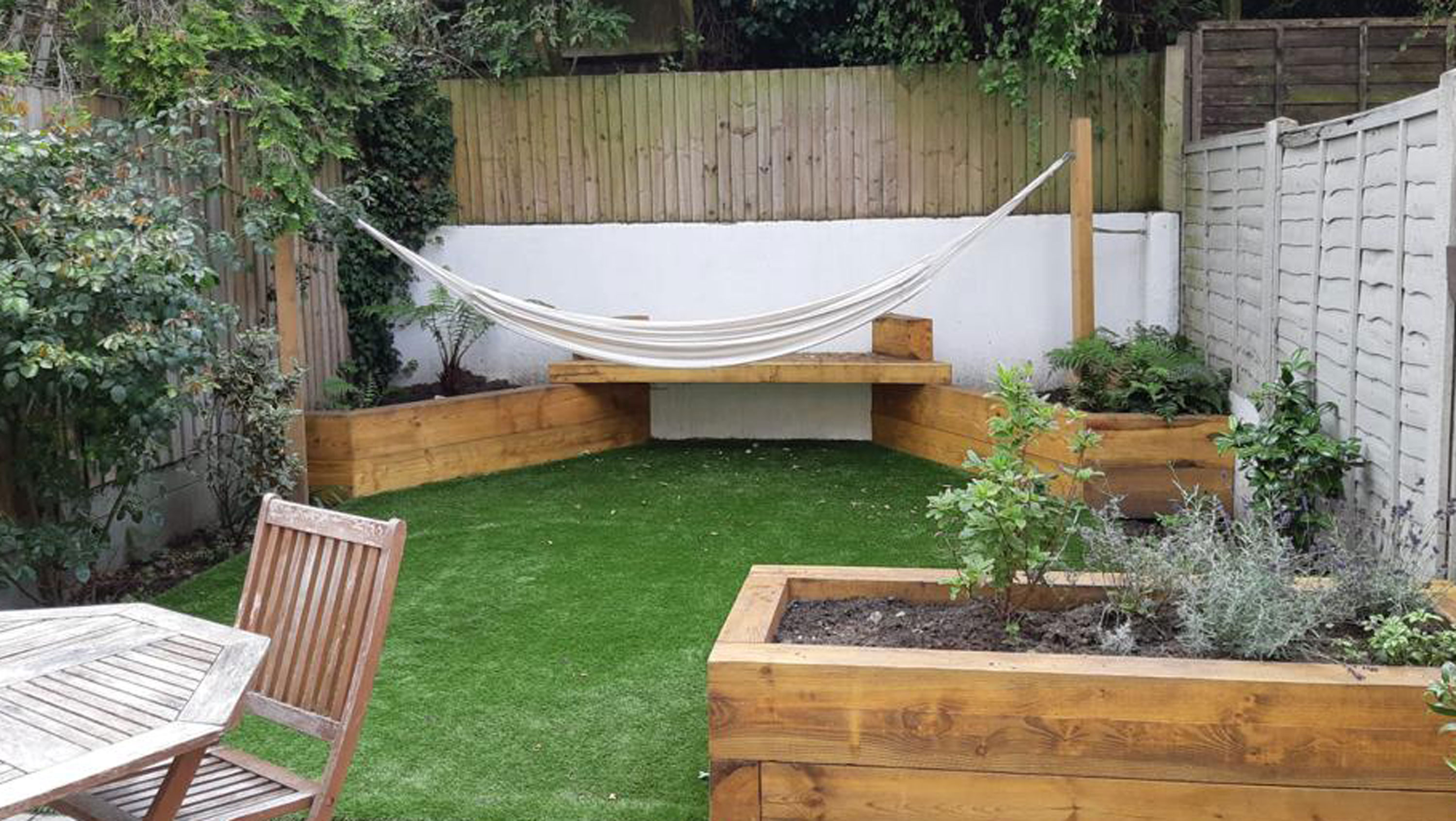 This Sleepers Planters Garden Makeover