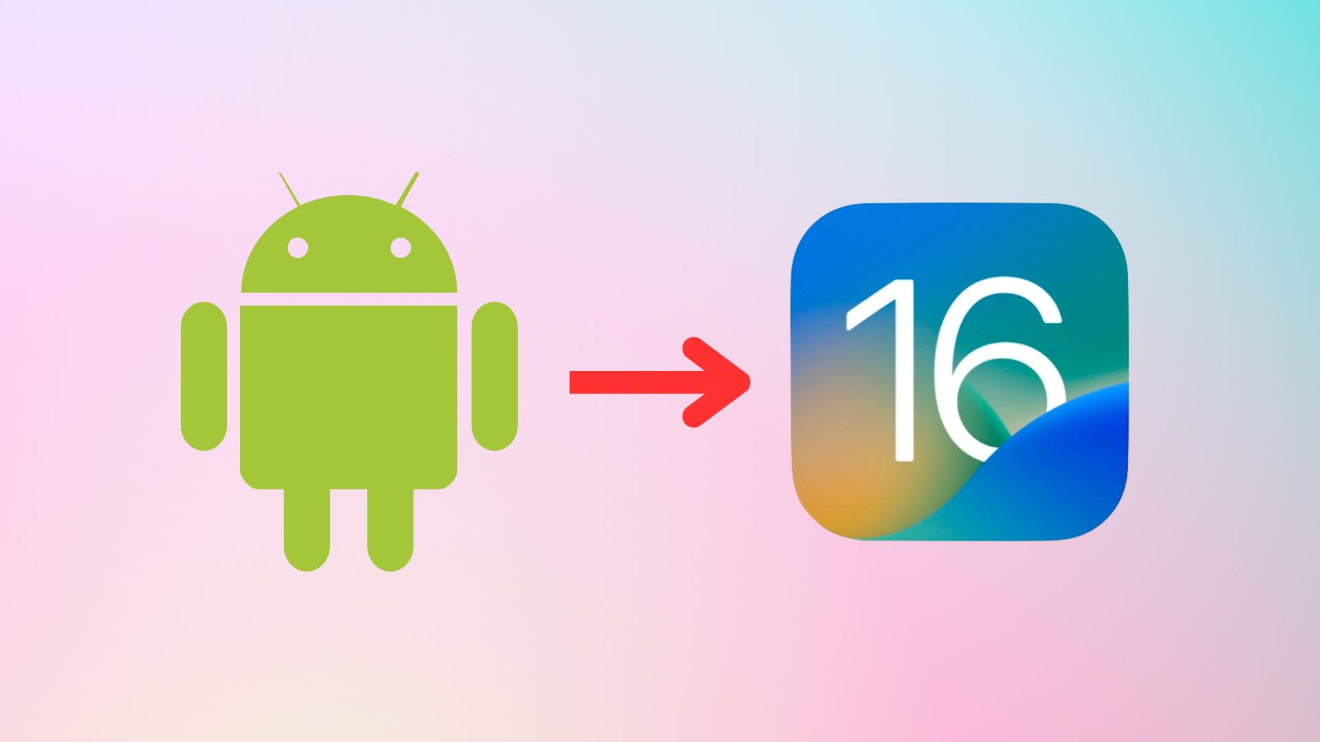 Переход на iOS, логотип Android на iOS 16