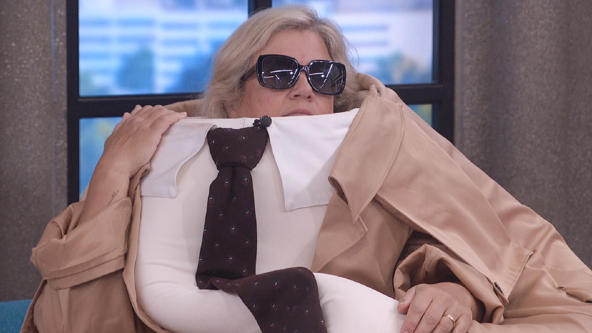 Angela in the egg costume.