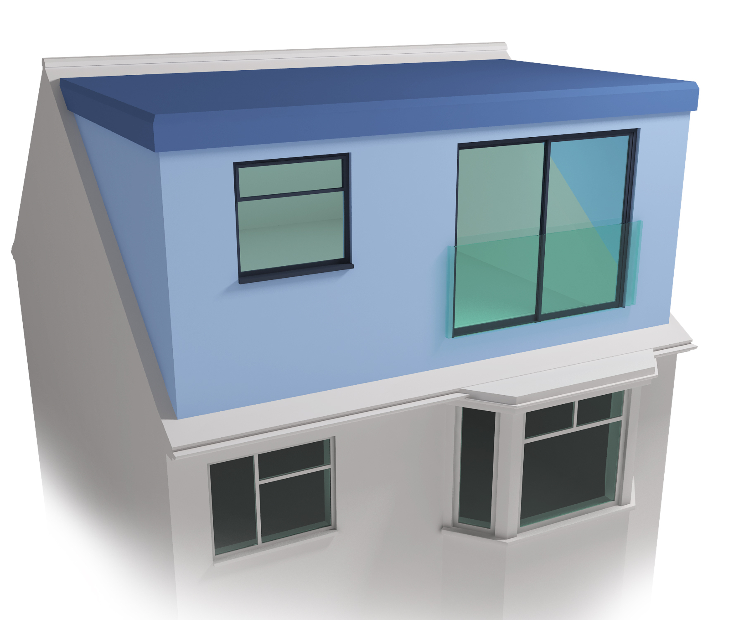 graphic illustration of a dormer loft conversion