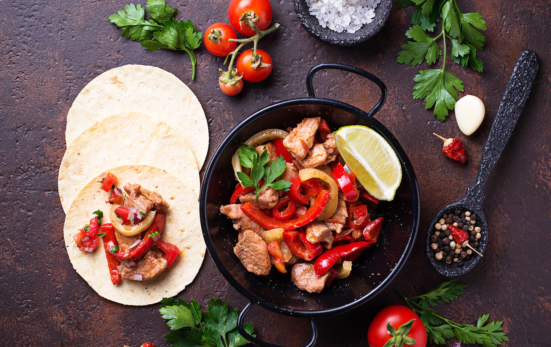 Leftover pork recipes, port fajitas