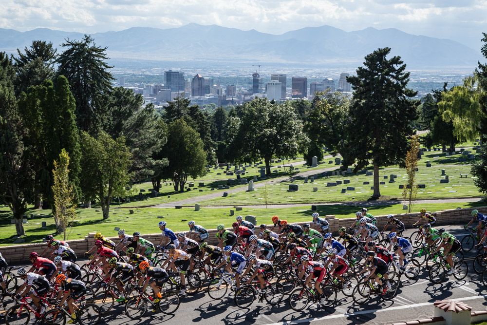 Downtown Salt Lake City provided the backdrop for todays race