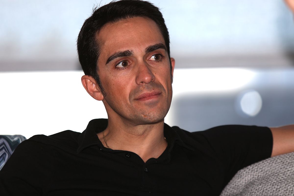 Alberto Contador in discussion with Cyclingnews