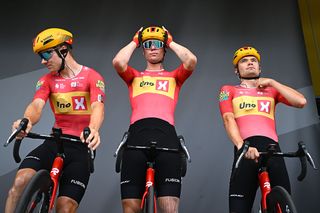 Bashed and bruised but Uno-X Mobility trio race on after heavy Tour de France sprint crash