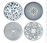 ED Ellen DeGeneres Crafted by Royal Doulton Ed "Blue Love" 8-Inch Plates Mixed (Set of 4) l Was $43.99, Now $35.19, at Bed Bath &amp; Beyond