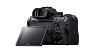Image shows the rear of the Sony A7 III camera.