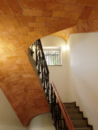 Indoor stone staircase