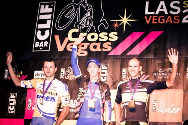 CrossVegas men's podium (l-r): Rob Peeters, Lars van der Haar and Christian Heule