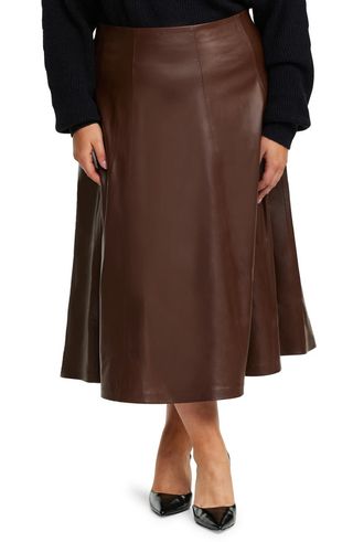 Ashdown Faux Leather A-Line Skirt