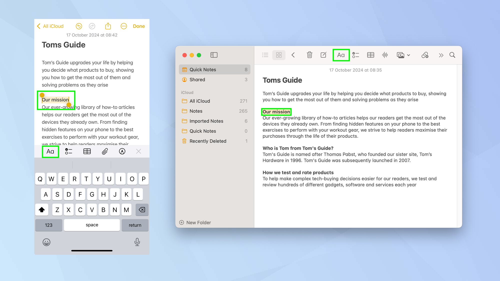 How to create neater Notes in iOS 18 and macOS Sequoia