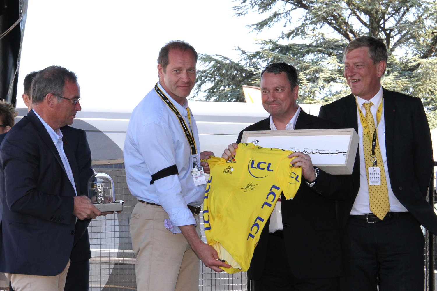 The yellow jersey of the Tour de France