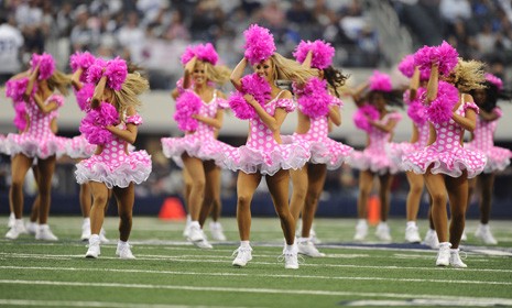 Dallas Cowboys Cheerleaders Breast Cancer Awareness Halftime