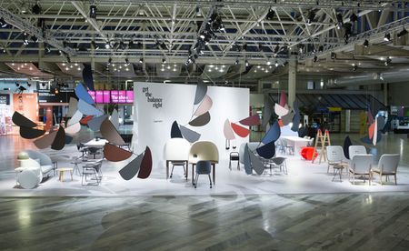 'Balance', a mobile installation by design duo GamFratesi took pride of place at the entrance to the Stockholm Furniture Fair