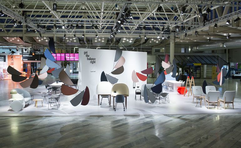 &#039;Balance&#039;, a mobile installation by design duo GamFratesi took pride of place at the entrance to the Stockholm Furniture Fair