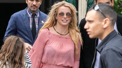 Britney Spears walking down the street