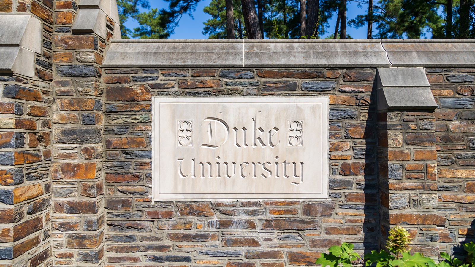 Durham, NC - September 4, 2023: Duke University entrance and sign