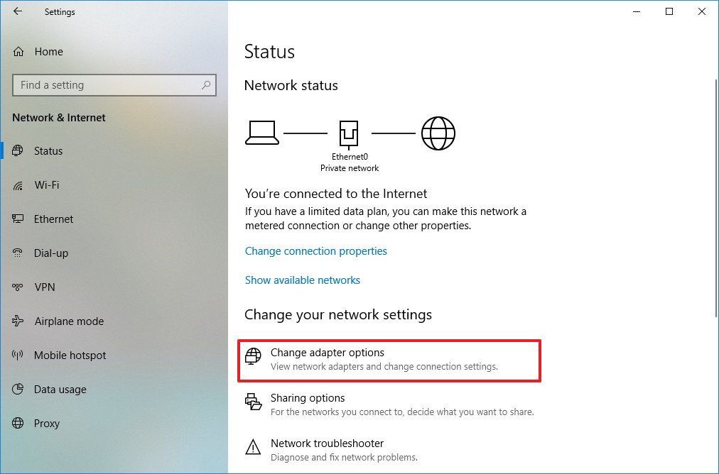 How to change the priority order of network adapters on Windows 10
