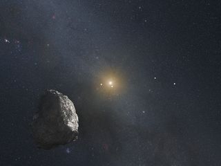 Artist's impression of a Kuiper Belt object orbiting about 4 billion miles from the sun.