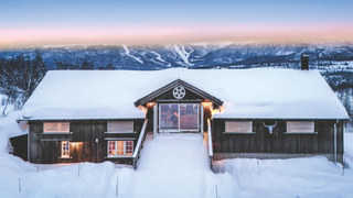 Half-timbered chalet in Norway.