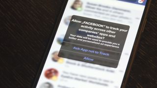 Apple's ATT pop-up asking iPhone users for permission to be tracked by Facebook