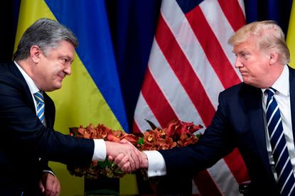 Ukraine's President Petro Poroshenko and US President Donald Trump.