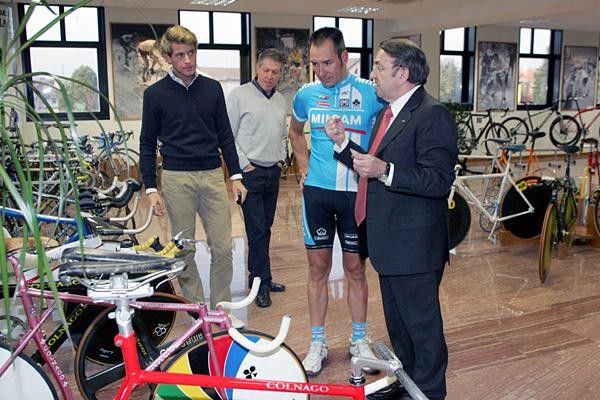 The Colnago family with Zabel at Italian headquarters