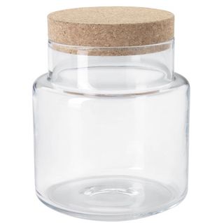 glass jar with white background