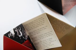 An unusual folding brochure concept by Khyati Trehan for Artistes Unlimited
