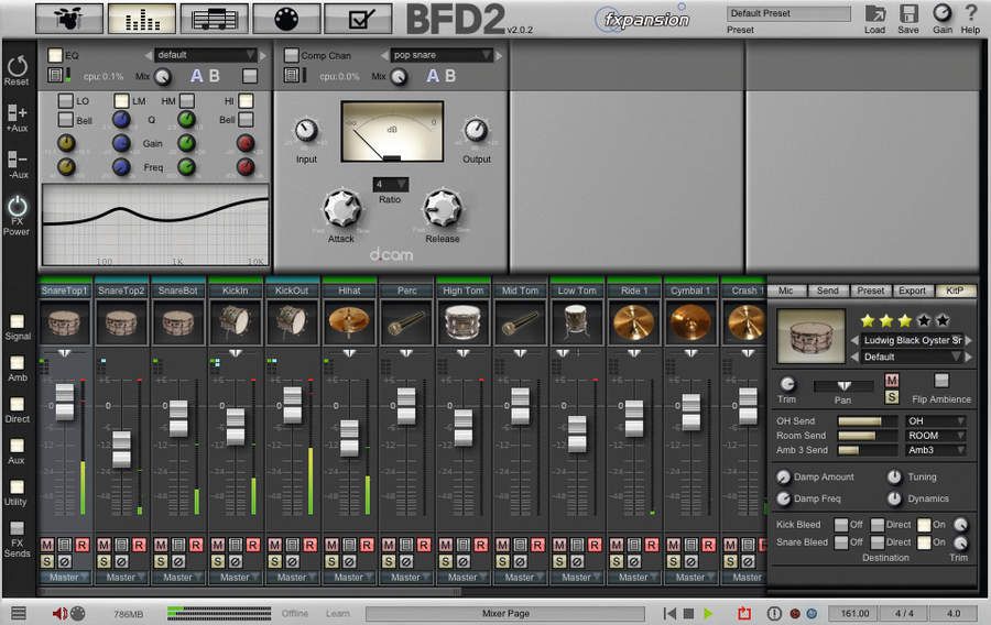 A powerful mixer is included.