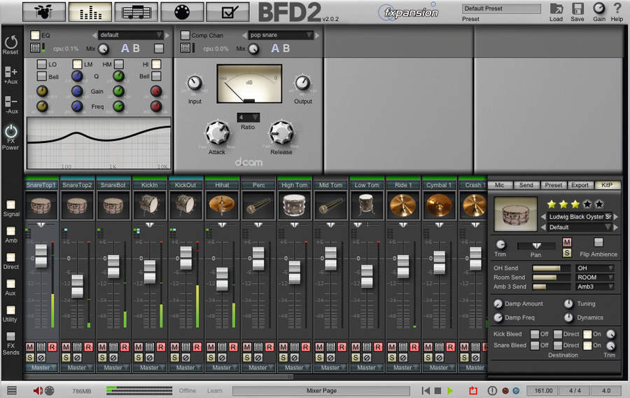A powerful mixer is included.