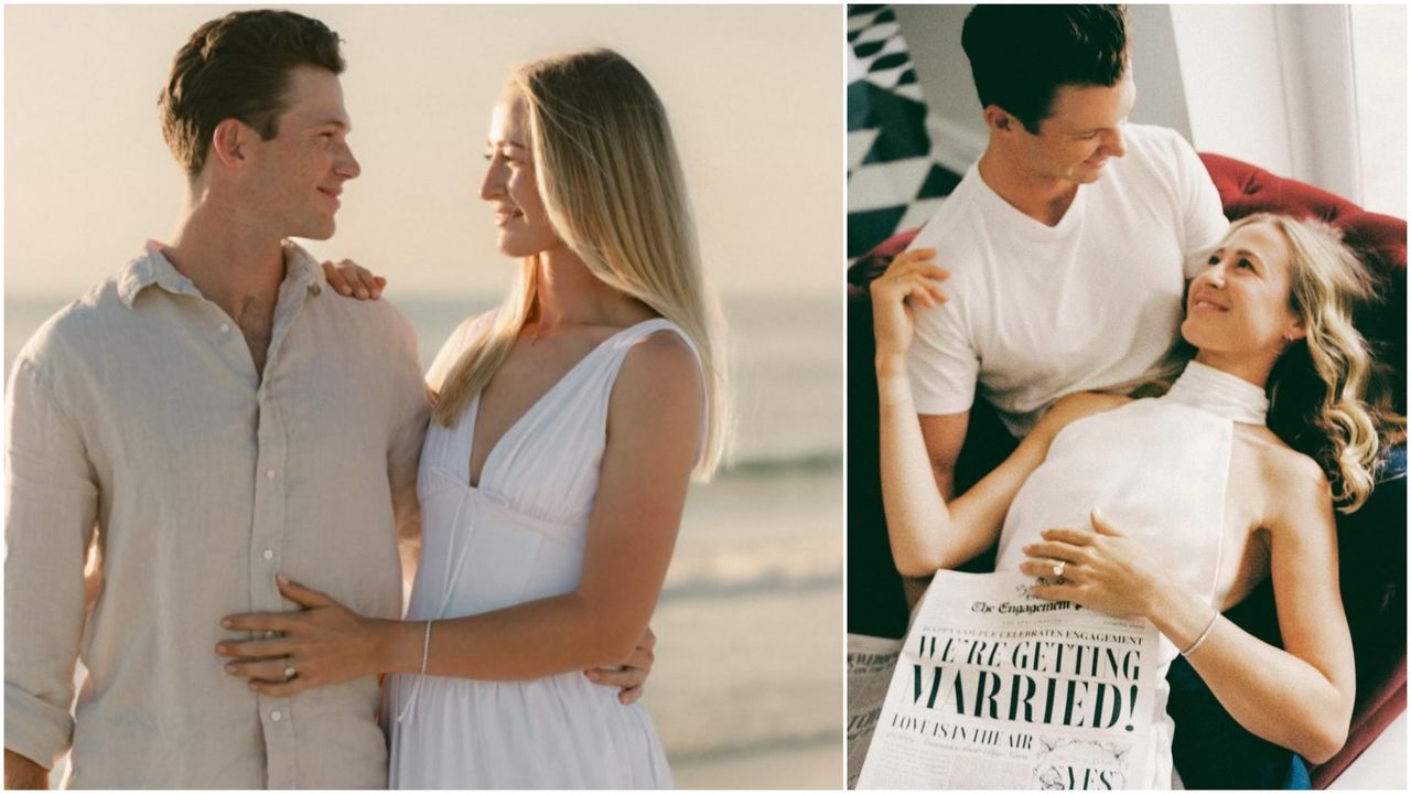 Nelly Korda posts pictures on Instagram of her engagement to long-term boyfriend Andreas Athanasiou